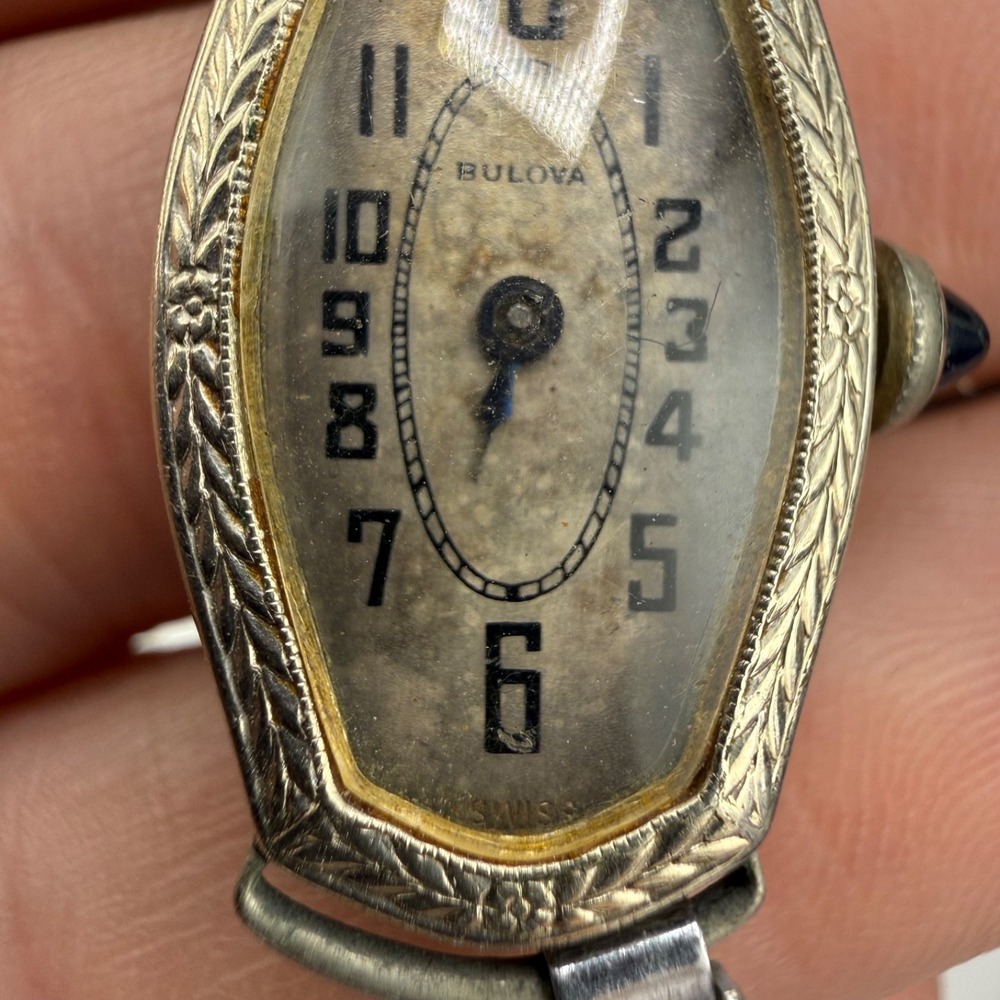 Vintage Bulova Woman's Watch Silver Tone 6" Does Not Wind Or Tick - Picture 2 of 14